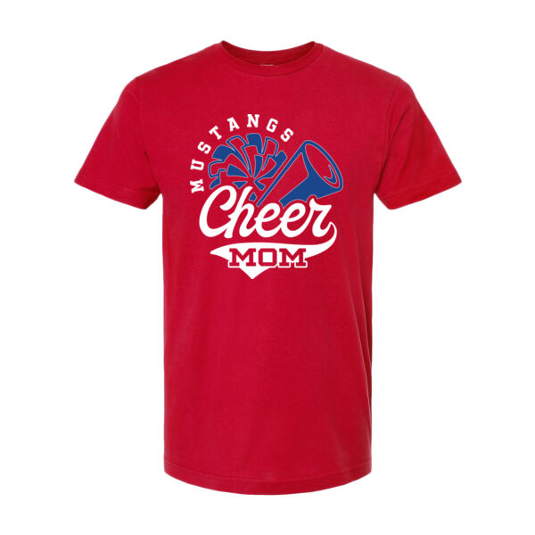 Custom Mustangs Cheer Mom Tee - Red Thumbnail